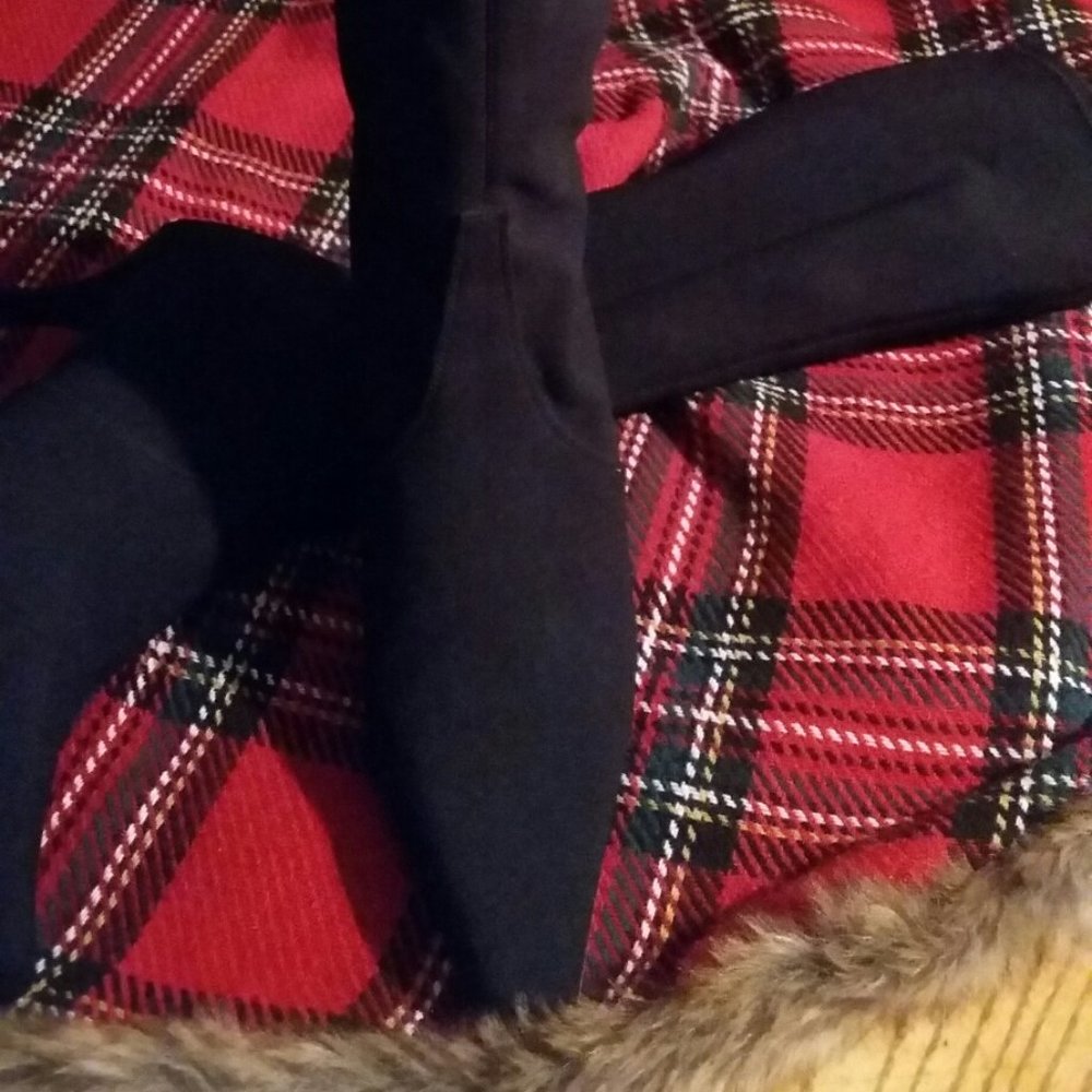 Donald J Pilner Black Fabric Boot - Size 8